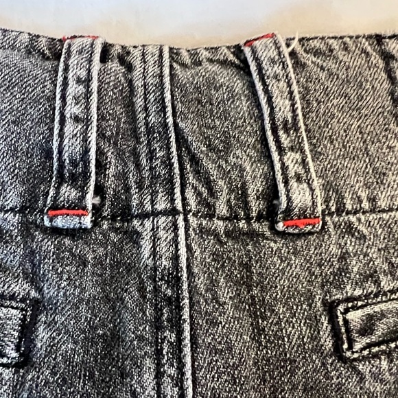 Alice + Olivia Black Washed High-Waist Wide-Leg Jeans - Picture 3 of 7